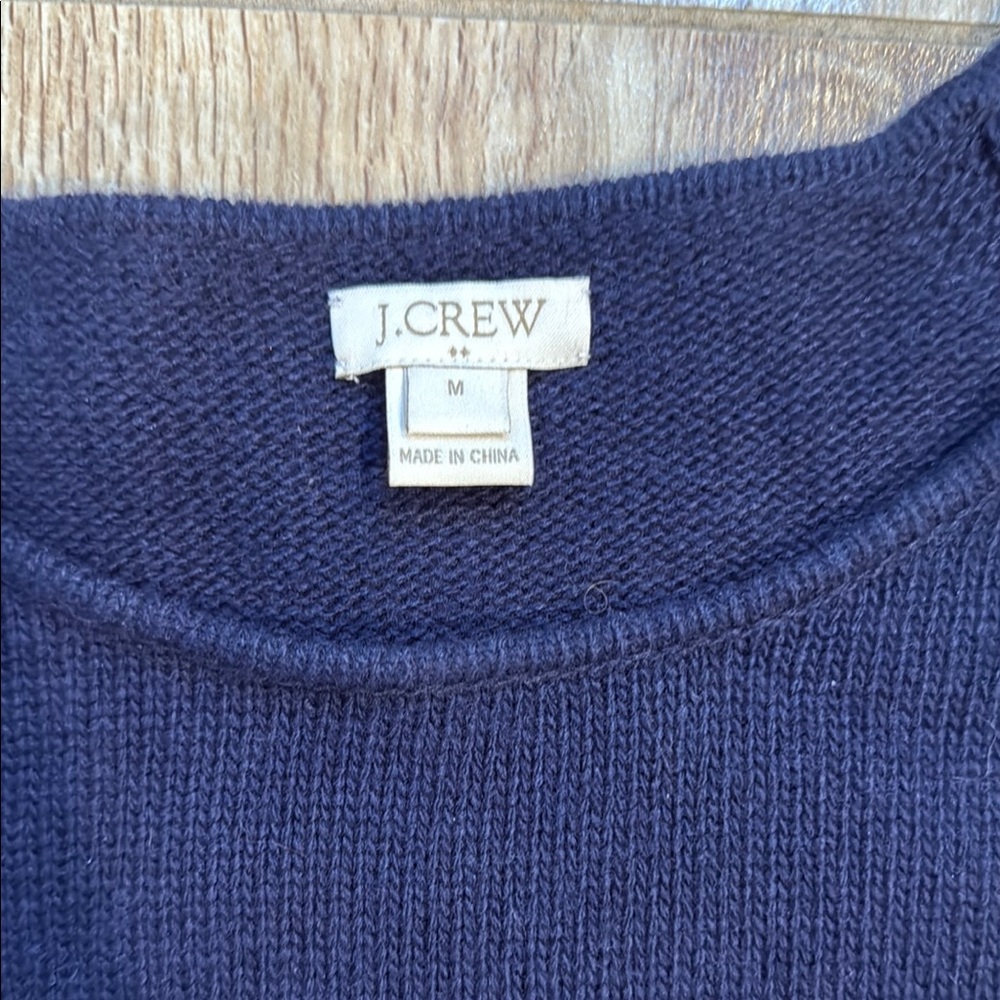J. Crew Blue Crew Neck Sweater - Picture 2 of 2